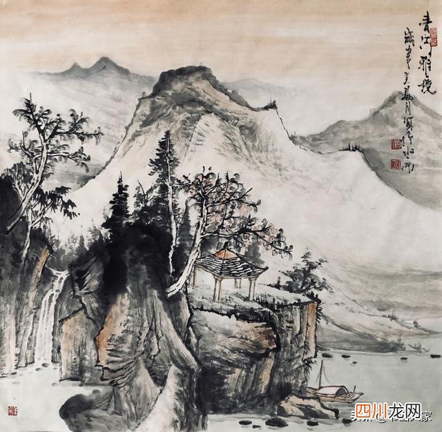 徽派水墨山水画 徽派山水画领军人物，何咏山水画作品欣赏