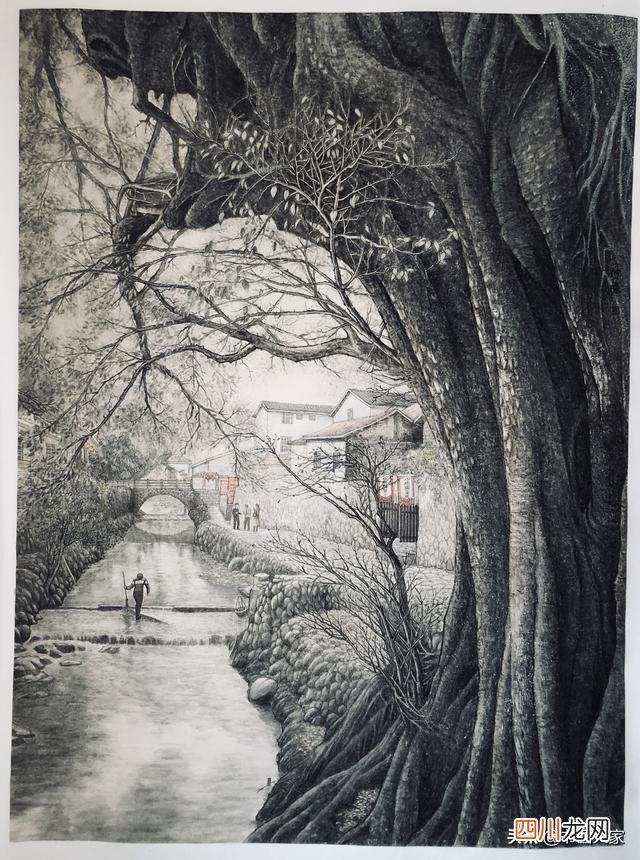 徽派水墨山水画 徽派山水画领军人物，何咏山水画作品欣赏