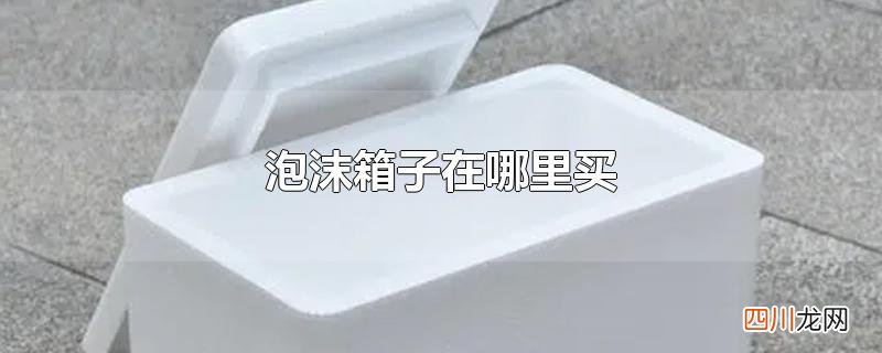 泡沫箱子在哪里买