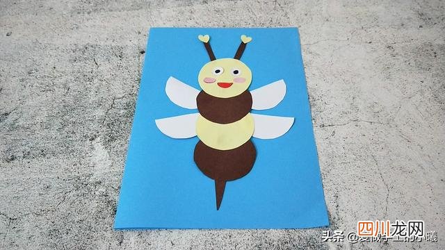 蜜蜂创意儿童画 儿童趣味手工，可爱小蜜蜂拼贴画，简单好看快来试试