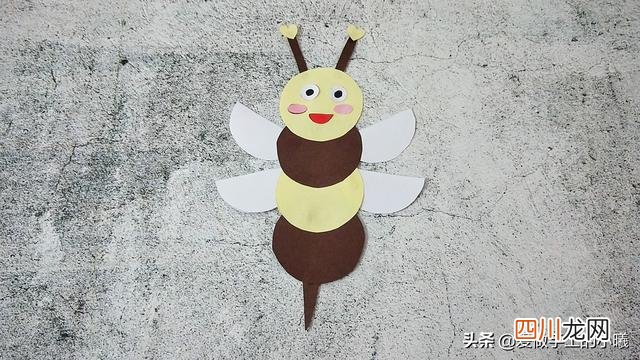 蜜蜂创意儿童画 儿童趣味手工，可爱小蜜蜂拼贴画，简单好看快来试试