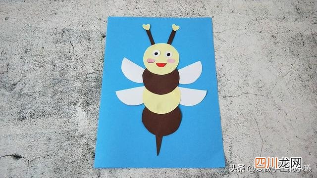 蜜蜂创意儿童画 儿童趣味手工，可爱小蜜蜂拼贴画，简单好看快来试试