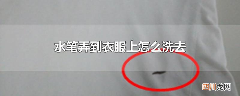 水笔弄到衣服上怎么洗去