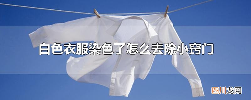 白色衣服染色了怎么去除小窍门