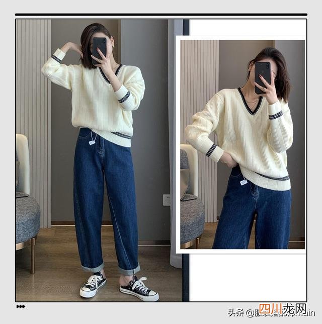 不看身材不看颜值，白毛衣这样搭让你摆脱平庸，穿出轻奢高级感