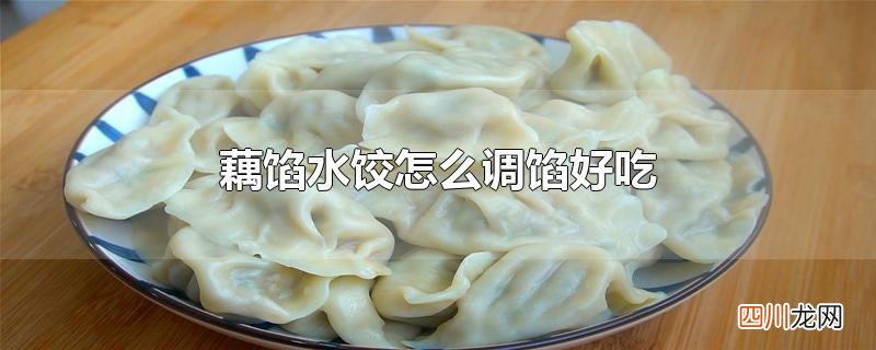 藕馅水饺怎么调馅好吃
