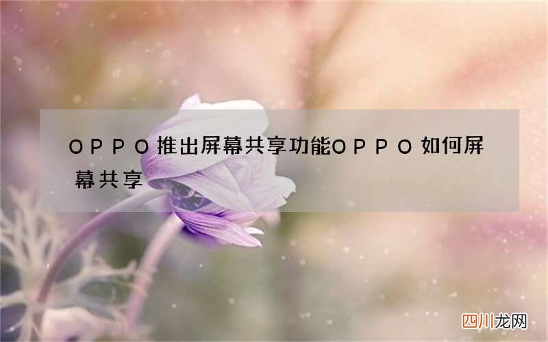 OPPO推出屏幕共享功能 OPPO如何屏幕共享