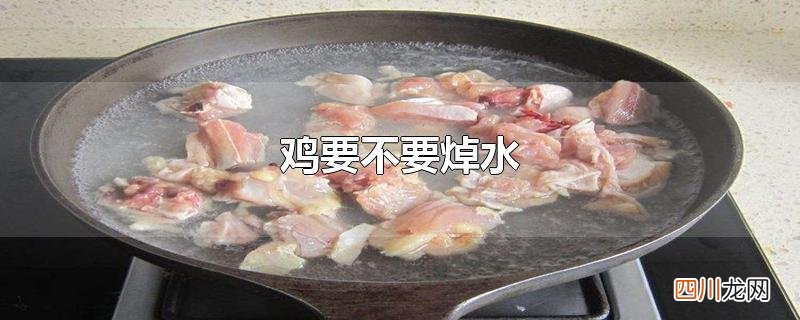 鸡要不要焯水