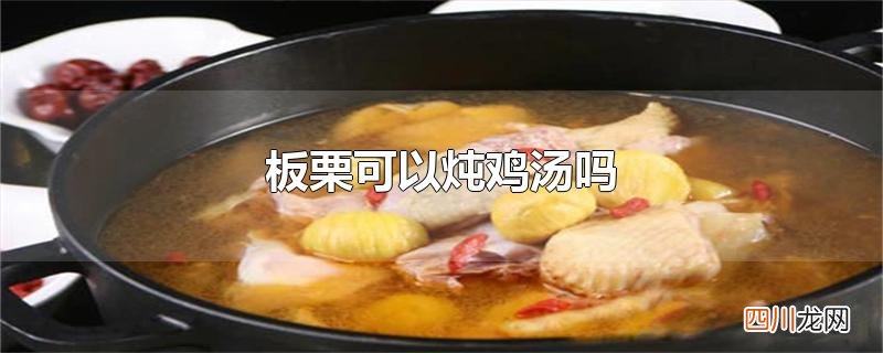 板栗可以炖鸡汤吗
