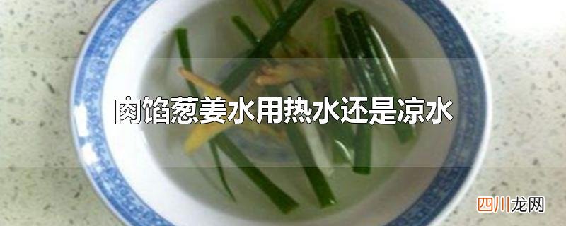 肉馅葱姜水用热水还是凉水