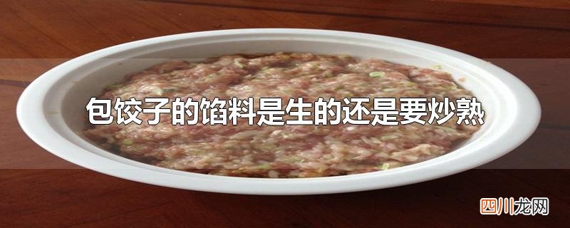 包饺子的馅料是生的还是要炒熟
