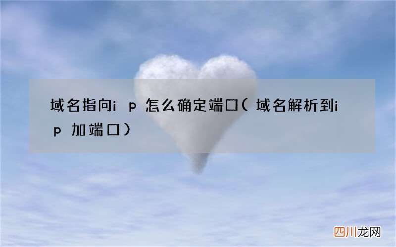 域名解析到ip加端口 域名指向ip怎么确定端口