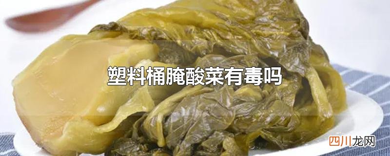 塑料桶腌酸菜有毒吗