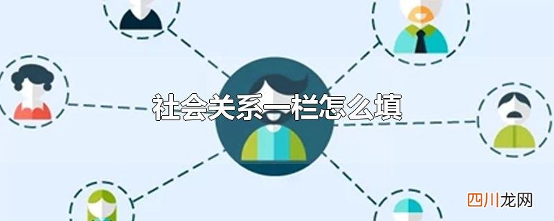 社会关系一栏怎么填