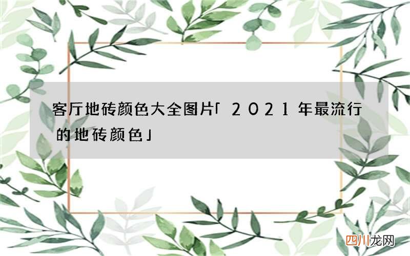 客厅地砖颜色大全图片 「2021年最流行的地砖颜色」