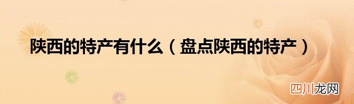 盘点陕西的特产 陕西的特产有什么