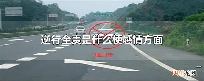 逆行全责是什么梗感情方面