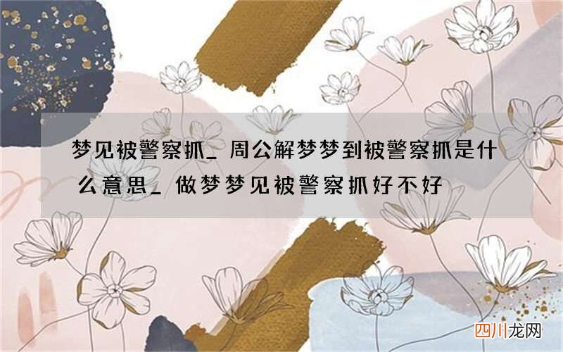 梦见被警察抓_周公解梦梦到被警察抓是什么意思_做梦梦见被警察抓好不好