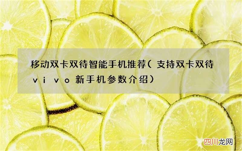 支持双卡双待vivo新手机参数介绍 移动双卡双待智能手机推荐