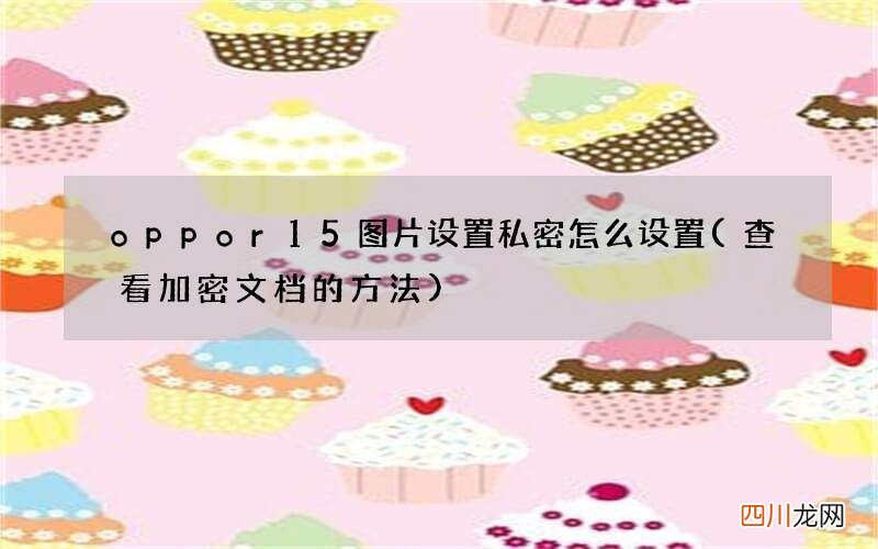 查看加密文档的方法 oppor15图片设置私密怎么设置
