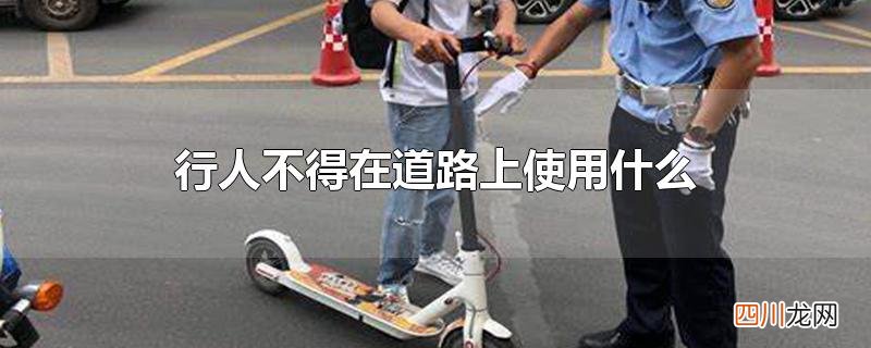 行人不得在道路上使用什么
