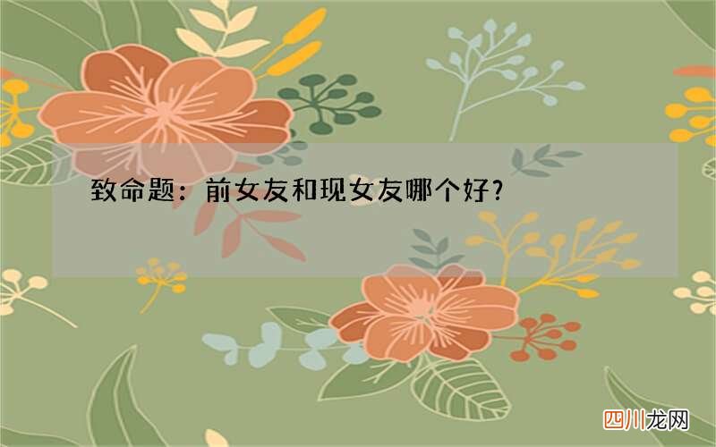 致命题：前女友和现女友哪个好？