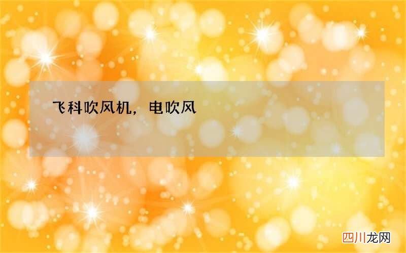 飞科吹风机，电吹风