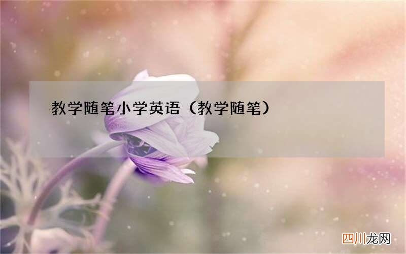 教学随笔 教学随笔小学英语