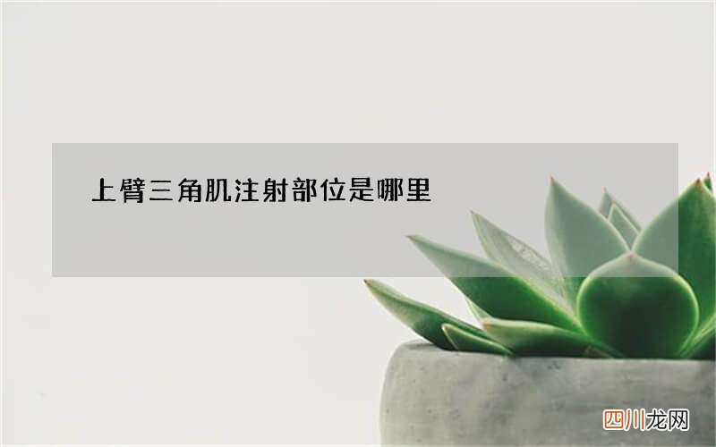 上臂三角肌注射部位是哪里