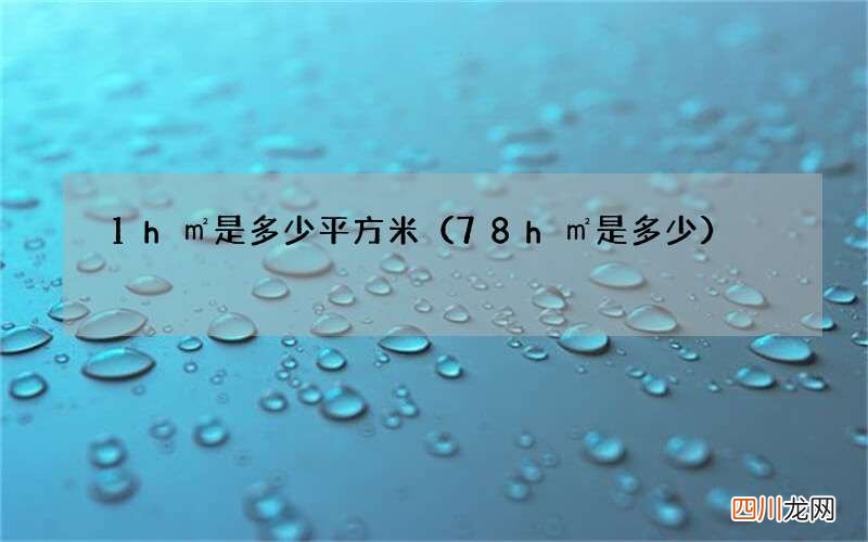78h㎡是多少 1h㎡是多少平方米