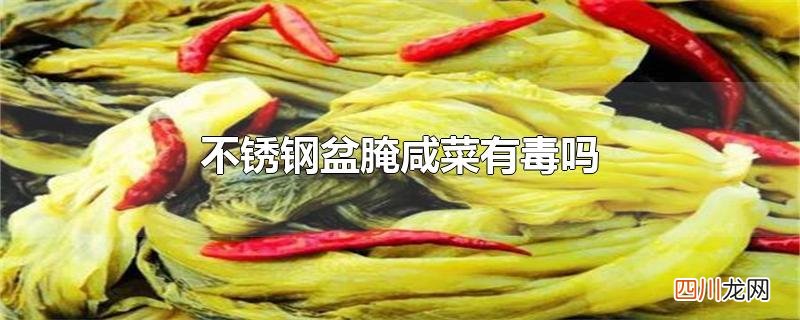 不锈钢盆腌咸菜有毒吗