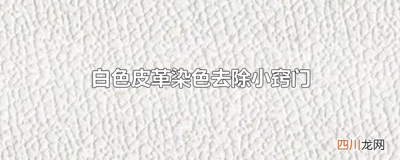 白色皮革染色去除小窍门