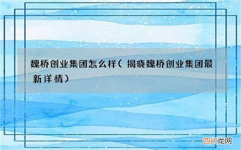 揭晓魏桥创业集团最新详情 魏桥创业集团怎么样