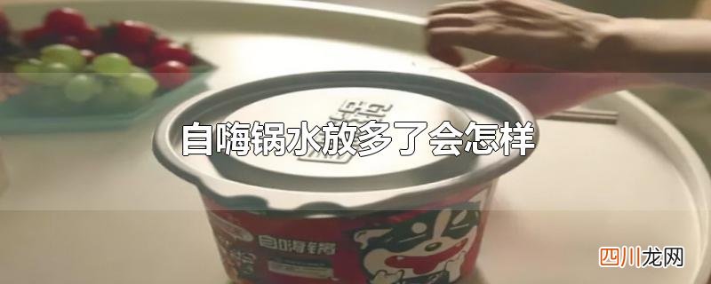 自嗨锅水放多了会怎样