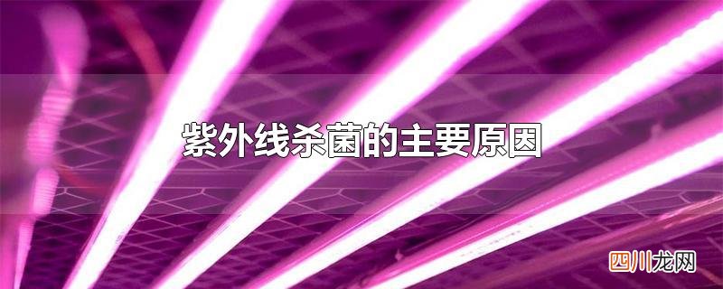 紫外线杀菌的主要原因