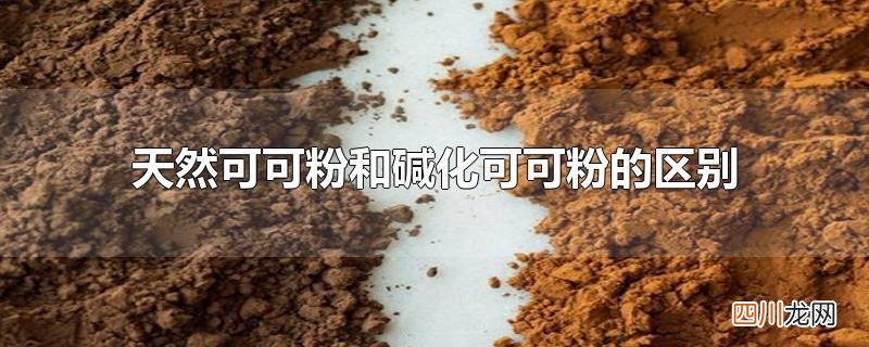 天然可可粉和碱化可可粉的区别