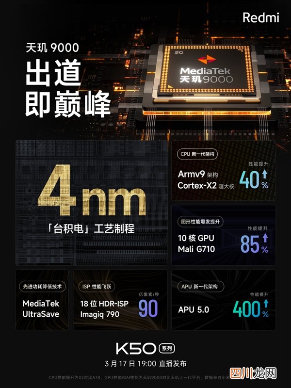 《原神》1小时稳定59帧！Redmi K50系列搭载天玑9000：与联发科联调数月