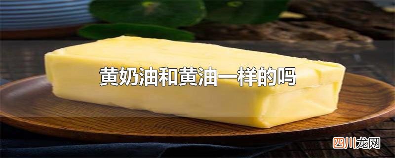 黄奶油和黄油一样的吗
