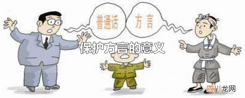 保护方言的意义