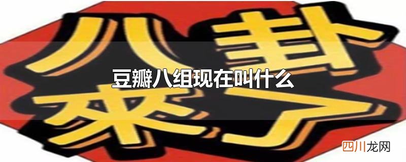 豆瓣八组的全称 豆瓣八组现在叫什么