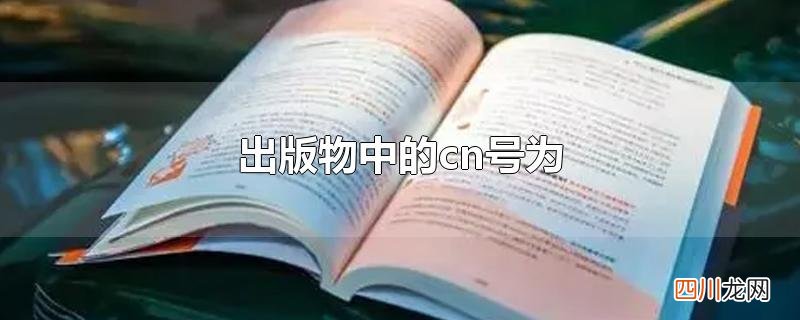 出版物中的cn号为