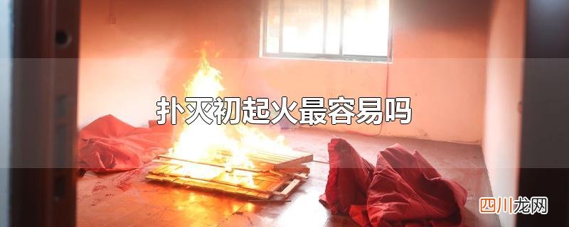 扑灭初起火最容易吗