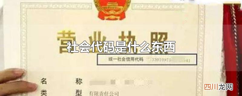 企业代码是什么东西 社会代码是什么东西