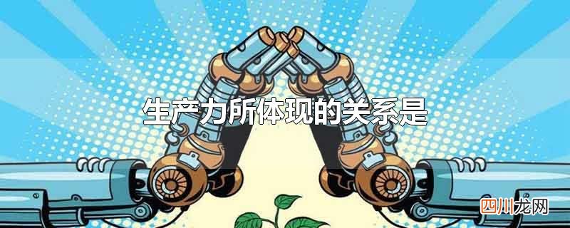 生产力所体现的关系是