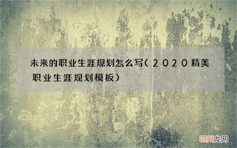 2020精美职业生涯规划模板 未来的职业生涯规划怎么写