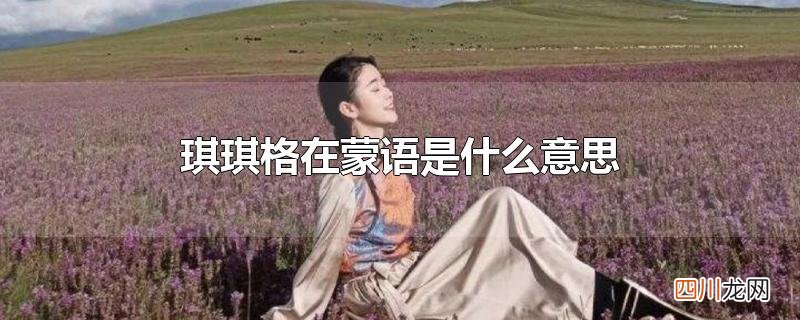 琪琪格在蒙语是什么意思