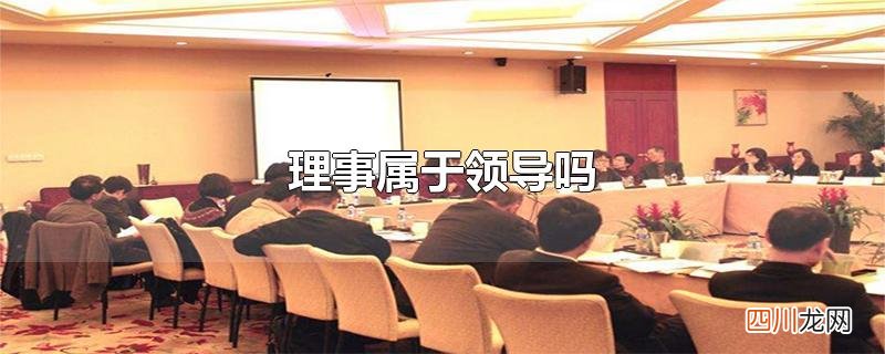 理事属于领导吗