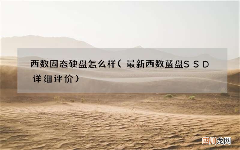 最新西数蓝盘SSD详细评价 西数固态硬盘怎么样