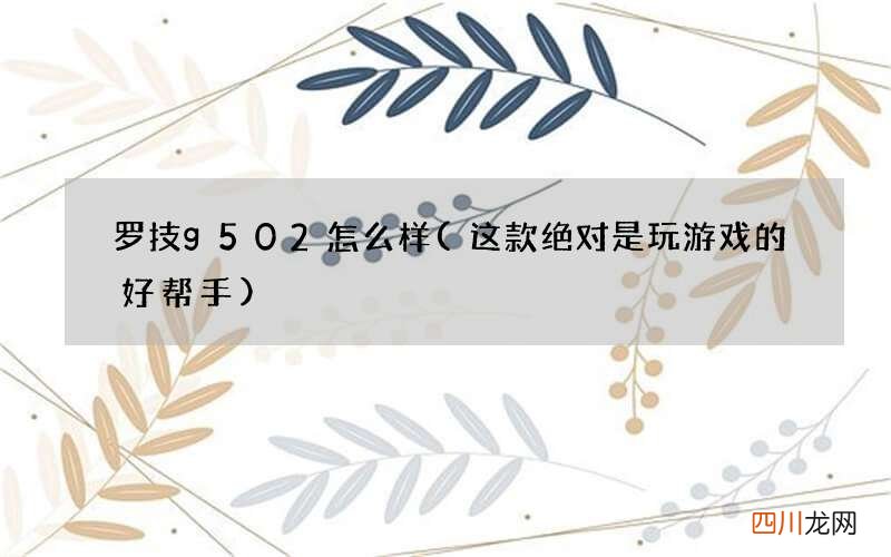 这款绝对是玩游戏的好帮手 罗技g502怎么样