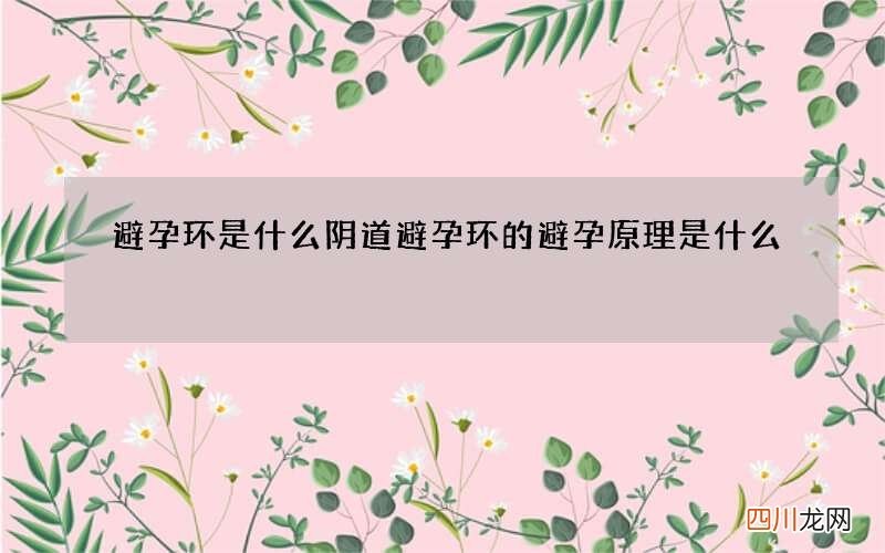 避孕环是什么 阴道避孕环的避孕原理是什么